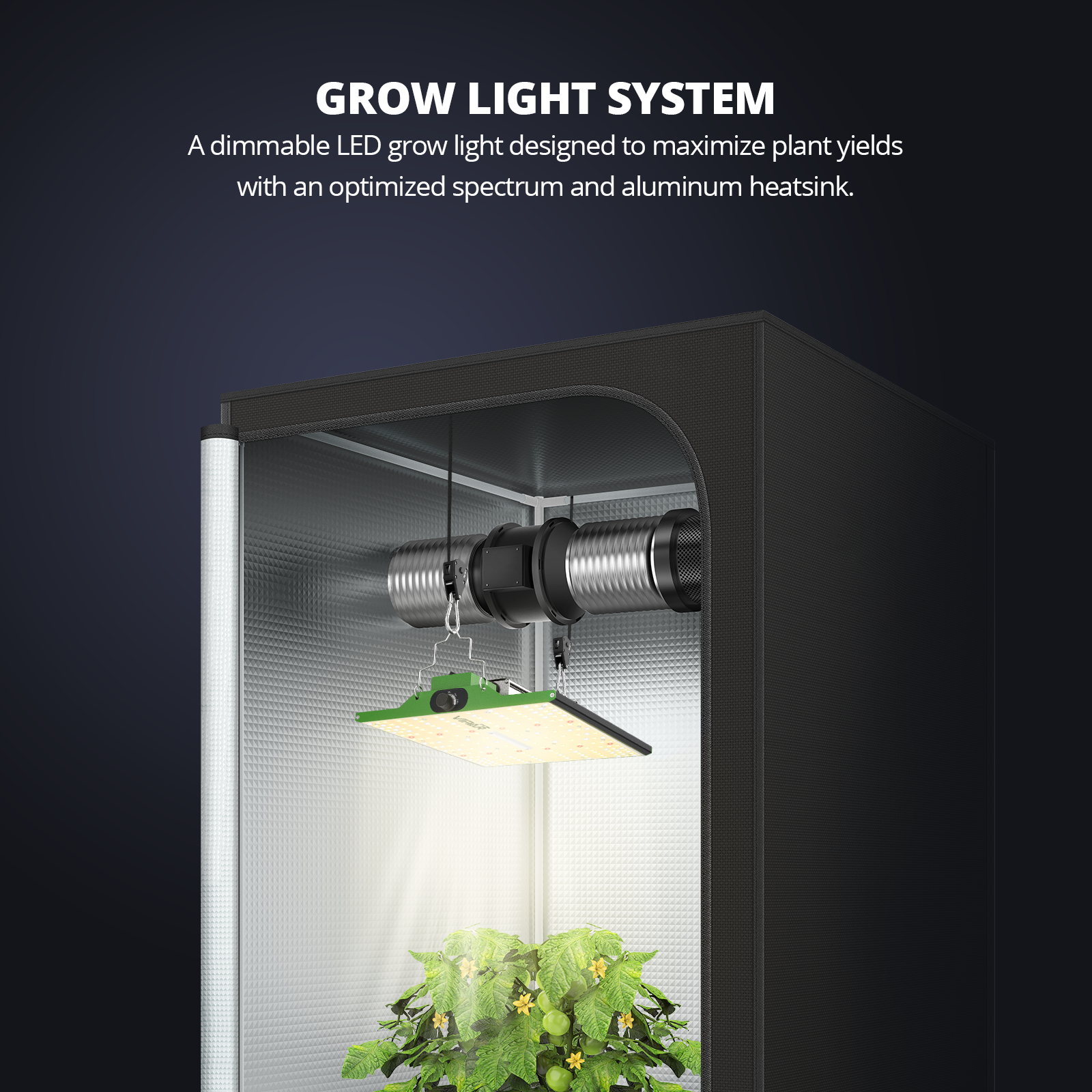 ViparSpectra® 2024 Updated P2500 250W Led Grow Light with Daisy Chain Function