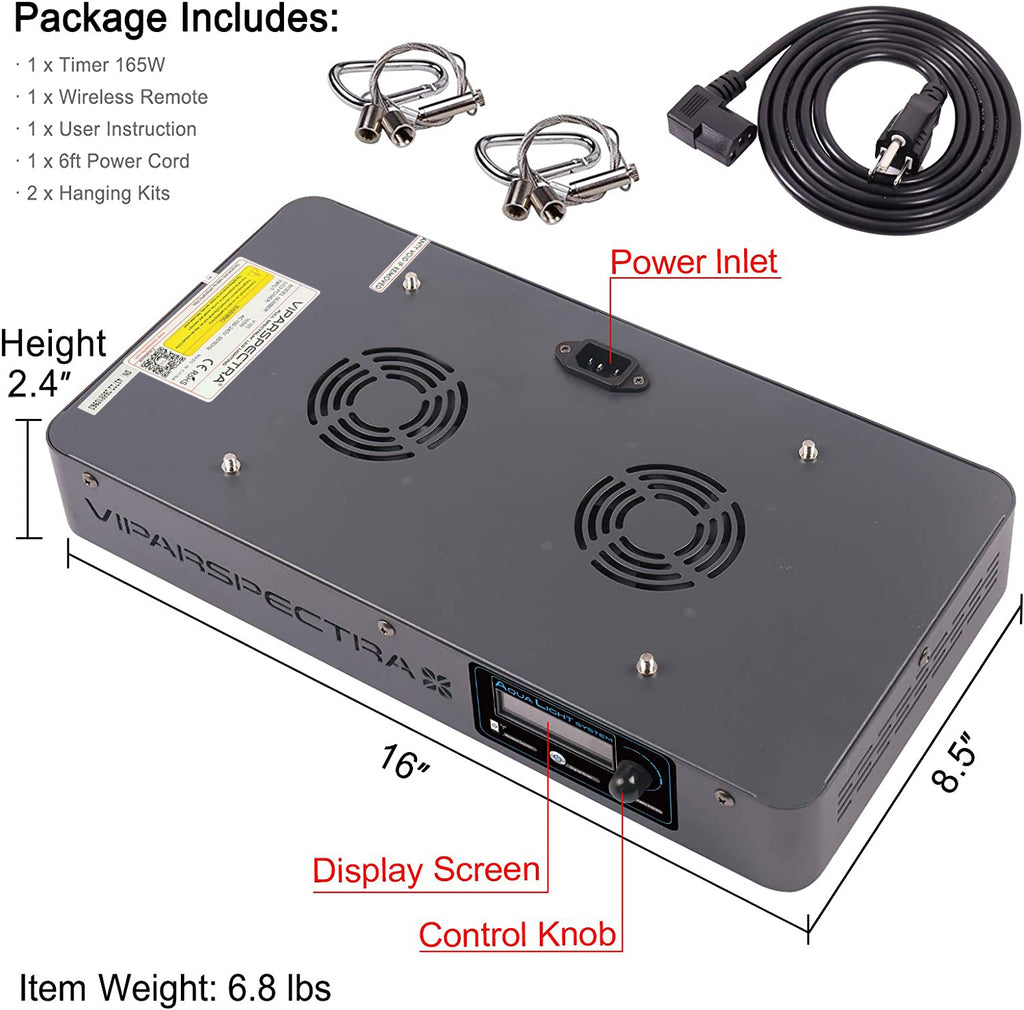 ViparSpectra® V165 110W LED Aquarium Light Timer Control Series- USED Condition
