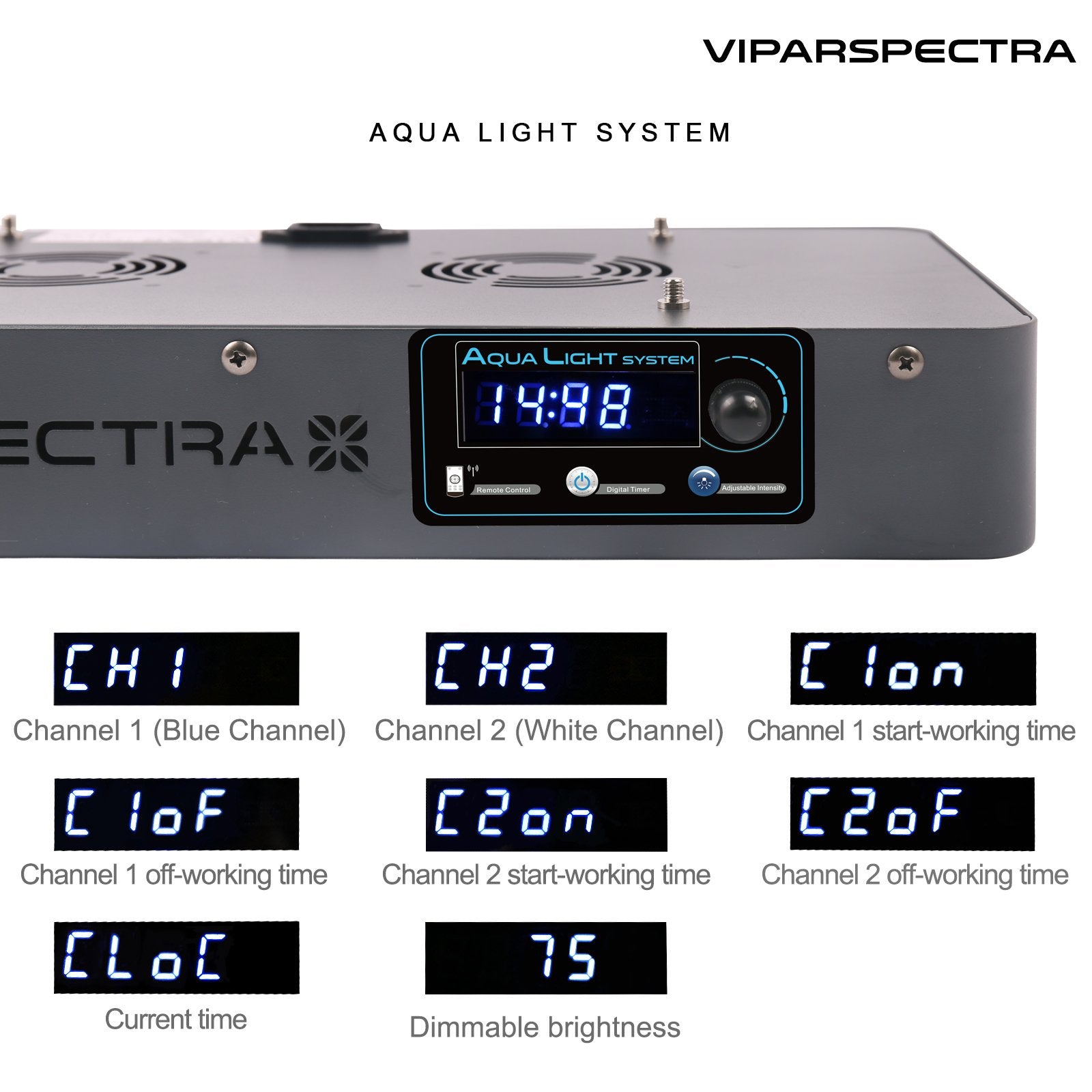 ViparSpectra® Updated V165 110W LED Aquarium Light Timer Control Series