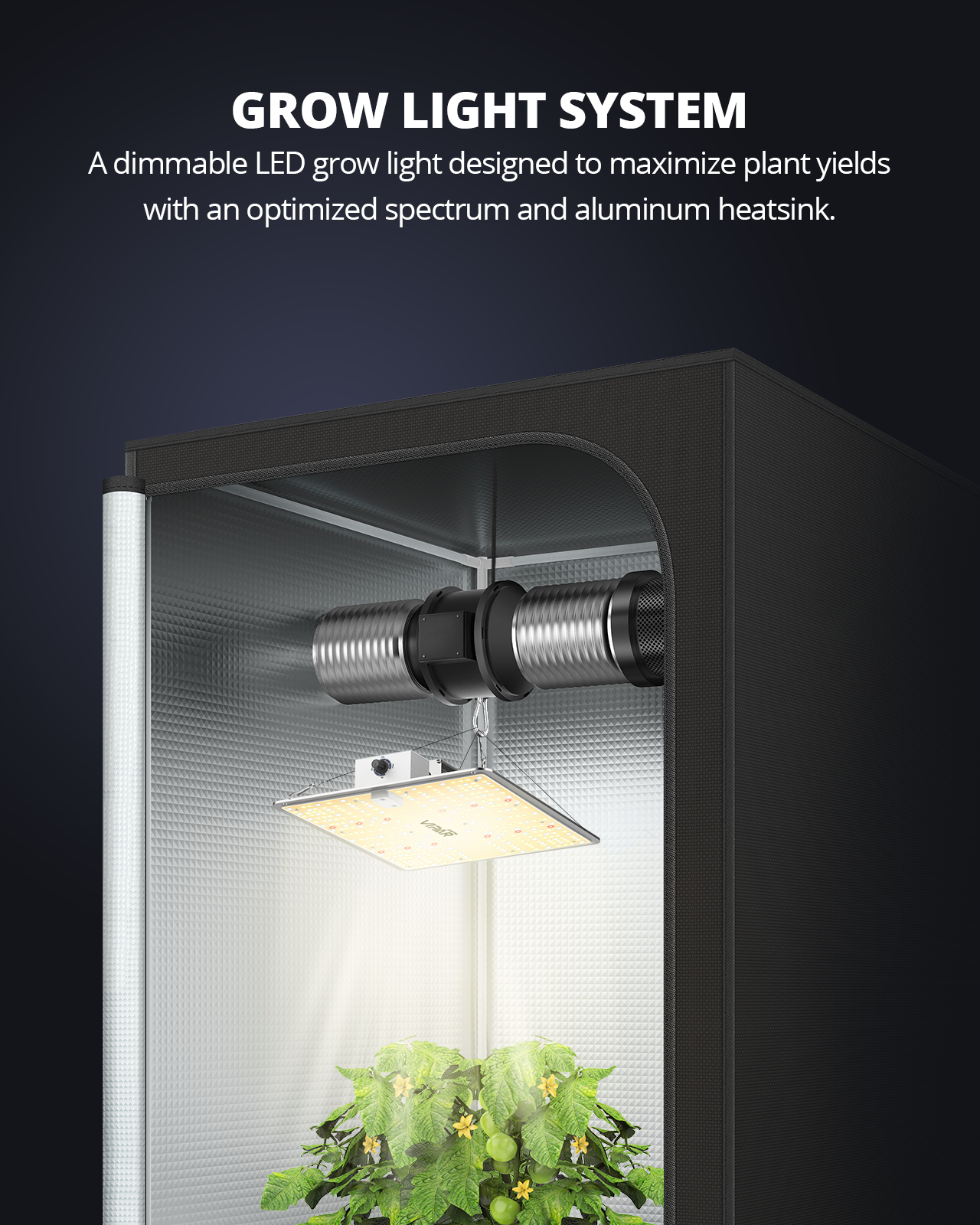 VIPARSPECTRA® 2024 Newest V1000 100W LED Grow Light for Indoor Plants