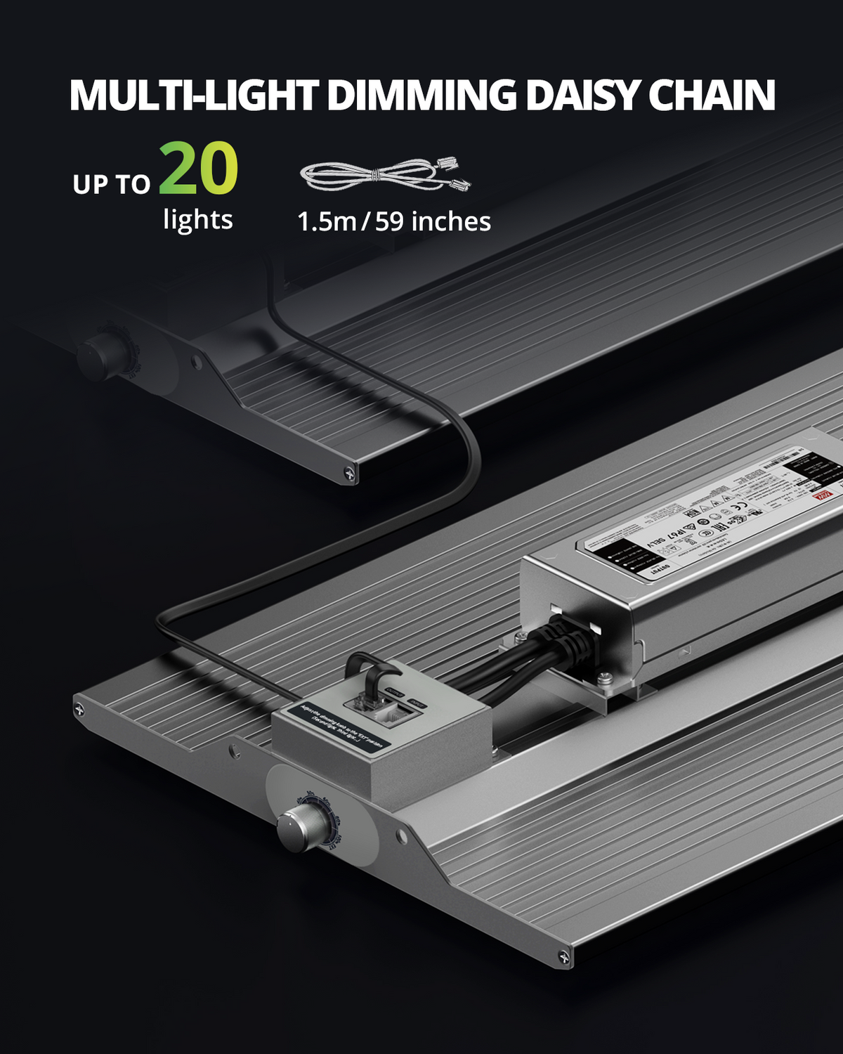ViparSpectra® 2025 Upgraded XS1500 150W LED Grow Light, include Daisy Chain Function