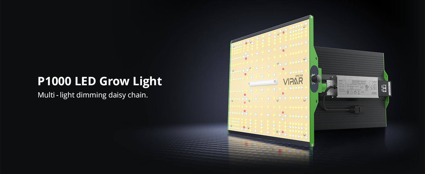 ViparSpectra® 2025 Newest P1000 100W LED Grow Light with Daisy Chain Function