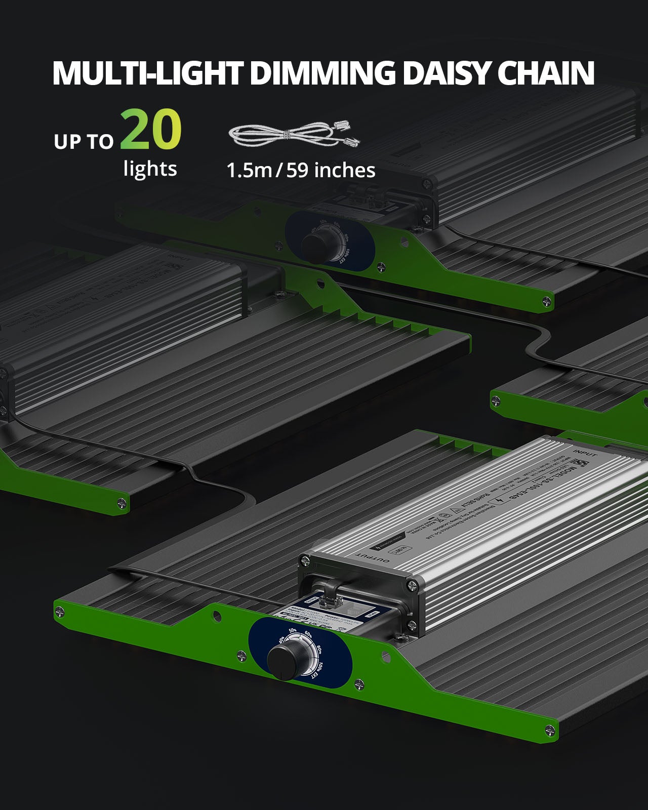 ViparSpectra®  Newest P1000 100W LED Grow Light with Daisy Chain Function
