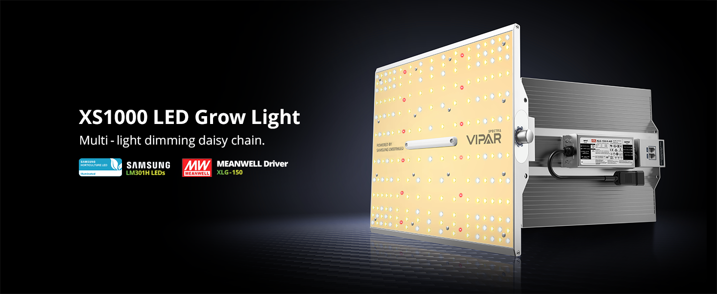 ViparSpectra® 2025 Upgraded XS1000 100W LED Grow Light, include Daisy Chain Function