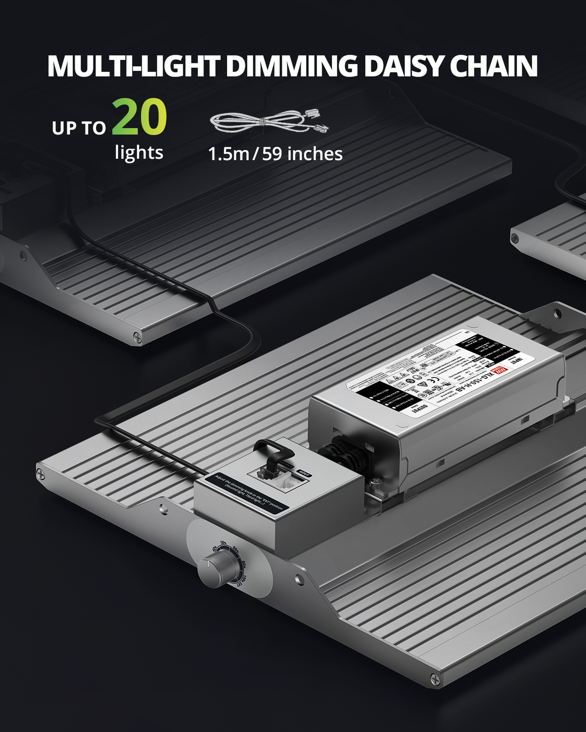 ViparSpectra® 2025 Upgraded XS1000 100W LED Grow Light, include Daisy Chain Function