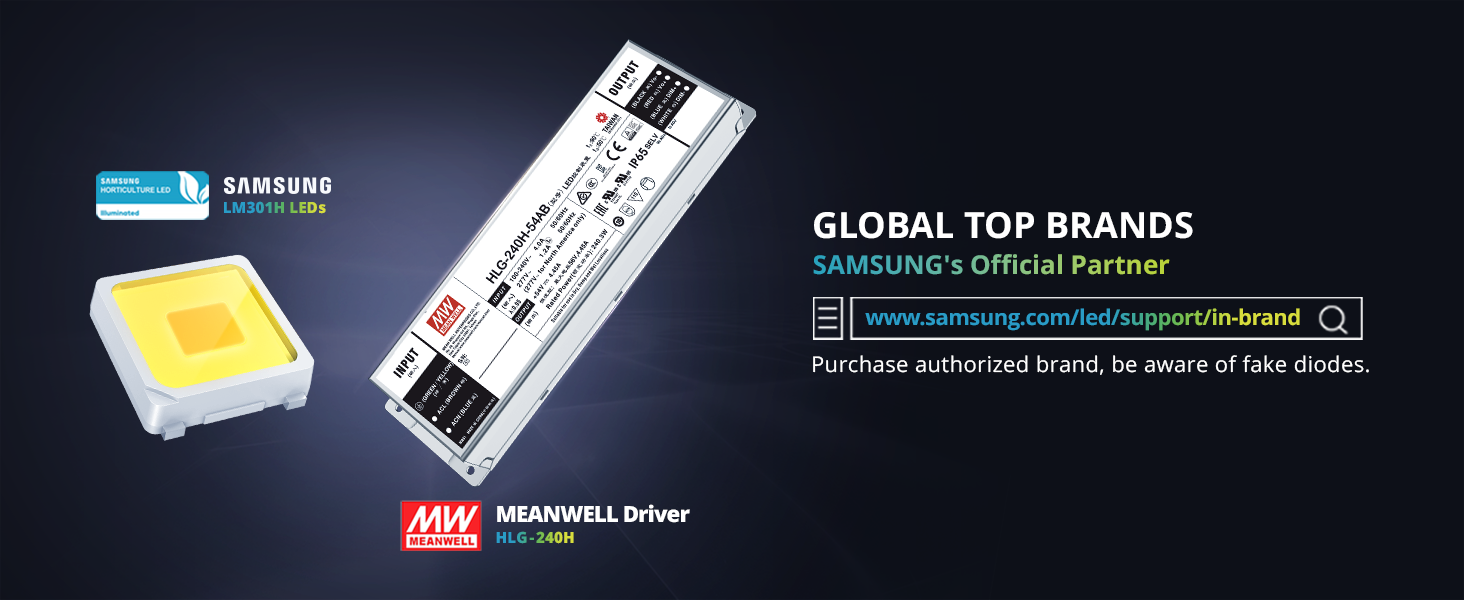 ViparSpectra® Upgraded XS2500 250W LED Grow Light, include Daisy Chain Function